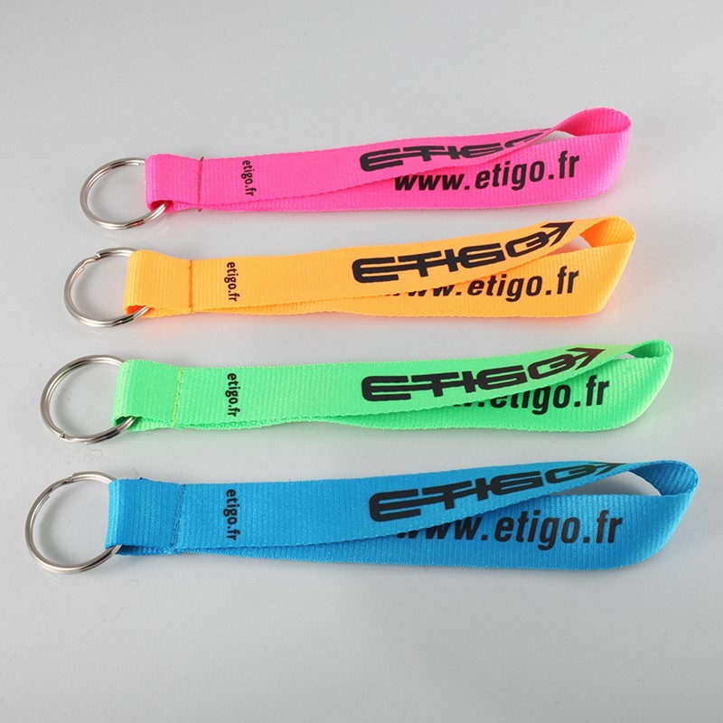 Porte-clés Dragonne En Nylon - Sangle De Doigt Ajustable - Clip Mousqueton - Pour Clés, AirPods, Sacs - Couleur Danger Blue