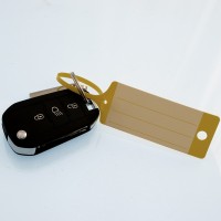 Porte-clés Avec Etiquette Foska , 60X25 mm - Assorties Transparent 