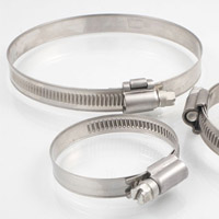 Hose clamps with solid band